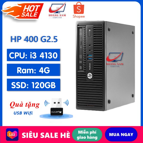 Bảng giá PC Đồng Bộ Cũ Giá Rẻ - Cây Máy Tính Để Bàn HP Prodesk 400 G2.5 (i3 4130/Ram 4G/SSD 120GB) - Tặng USB Wifi - Bảo Hành 12 Tháng Phong Vũ