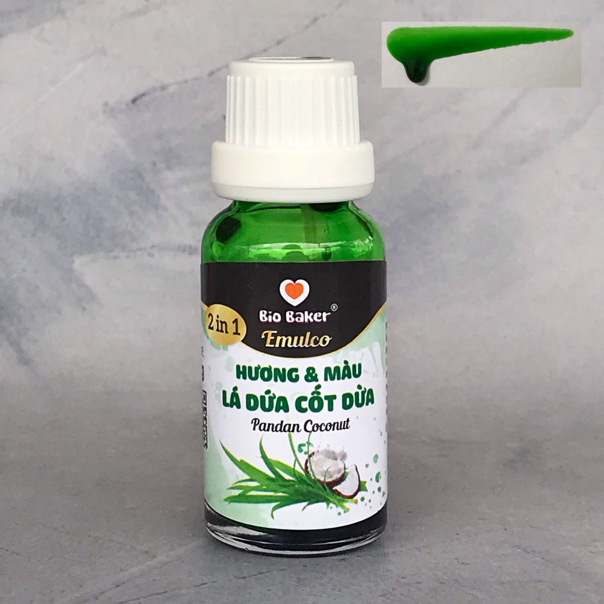 Hương và Màu thực phẩm Lá Dứa Cốt Dừa Bio Baker Dạng Gel 20g