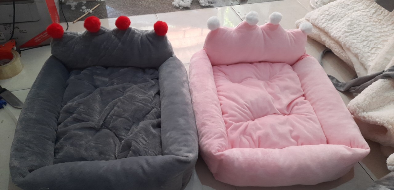 Ổ nệm chó mèo size 45x55cm 8kg mẫu mặt thú