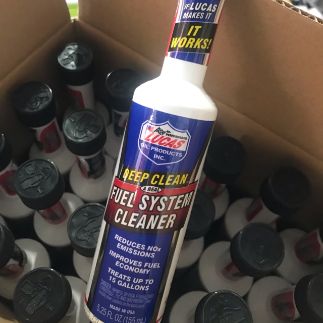 [HCM]Phụ gia súc béc xăng - Lucas DEEP CLEAN fuel system cleanr 155ml
