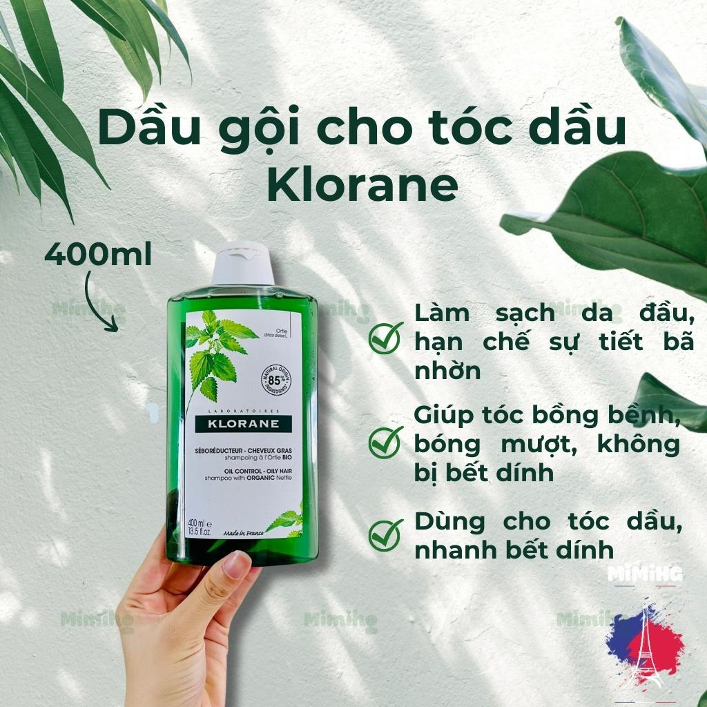 Dầu gội Klorane dành cho tóc dầu, giúp tóc hết bết, suôn mượt, hàng của Pháp