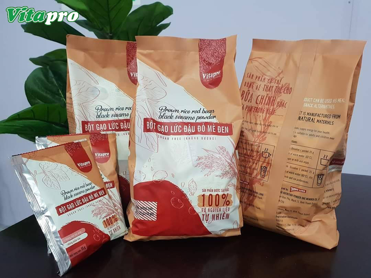 BỘT GẠO LỨT ĐẬU ĐỎ MÈ ĐEN KHÔNG ĐƯỜNG VITAPRO