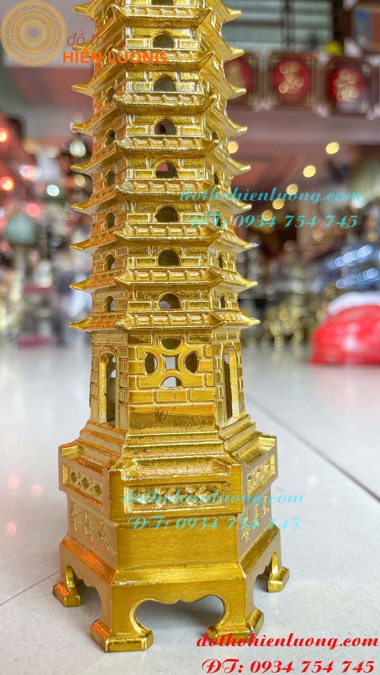 Tháp Văn Xương 13 Tầng Bằng Đồng Cao 30cm
