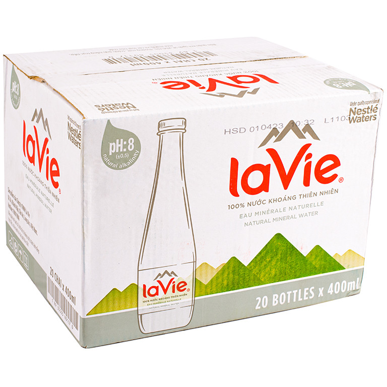 Nước Khoáng Lavie Thùng 20 Chai (400ML/Chai)