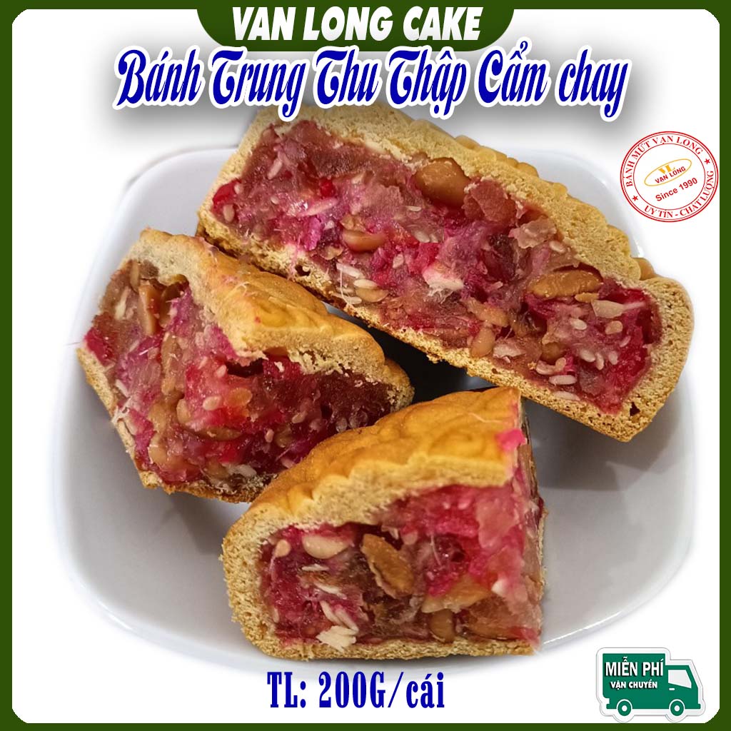 [BÁNH CHAY] Hộp bánh trung thu chay 4 cái 200g (thập cẩm + đậu xanh)