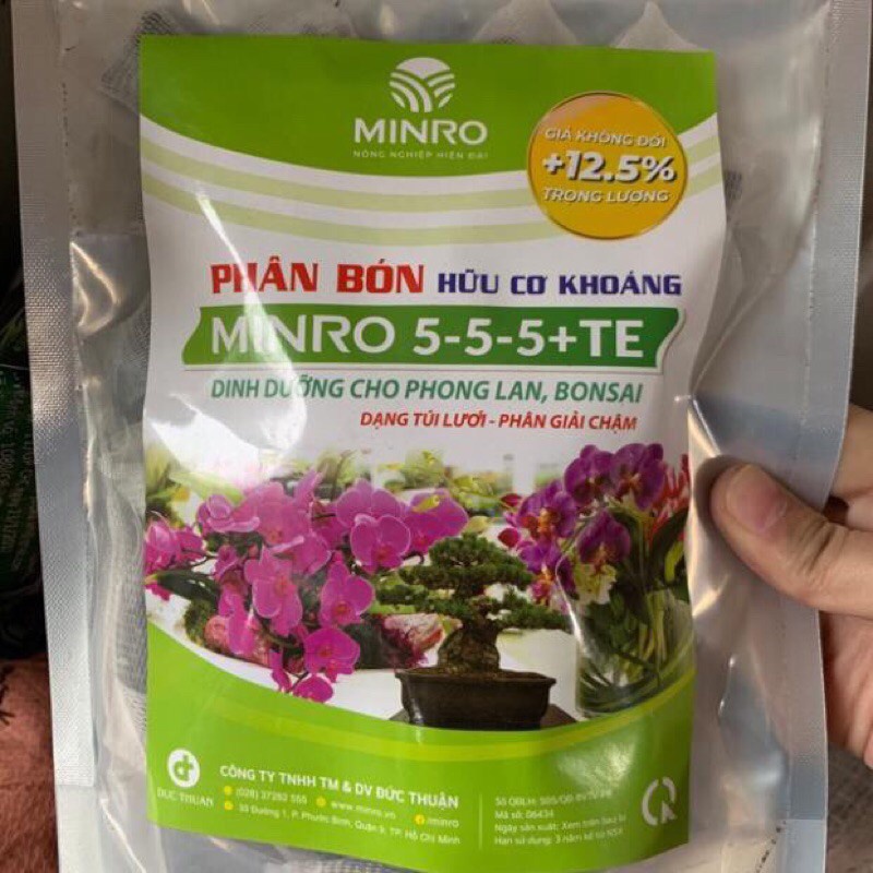 Phân túi lọc dưỡng cho phong lan và bonsai 5-5-5-te