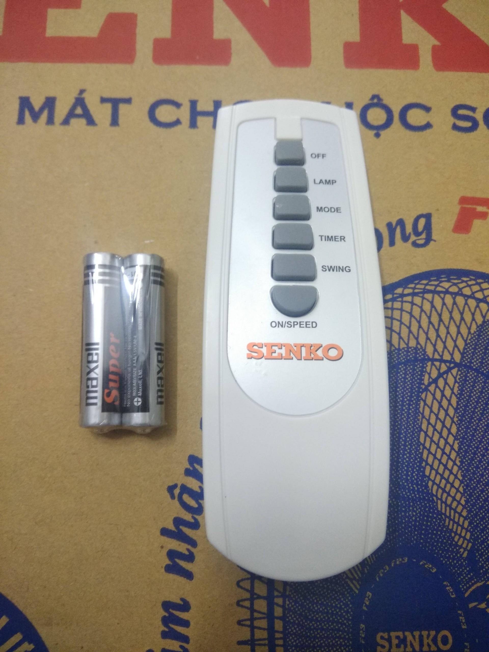 Remote điều khiển quạt Senko + 2 Pin AAA