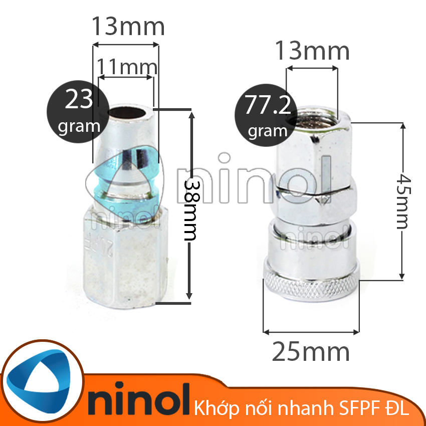 Khớp nối nhanh khí nén SFPF Đài Loan