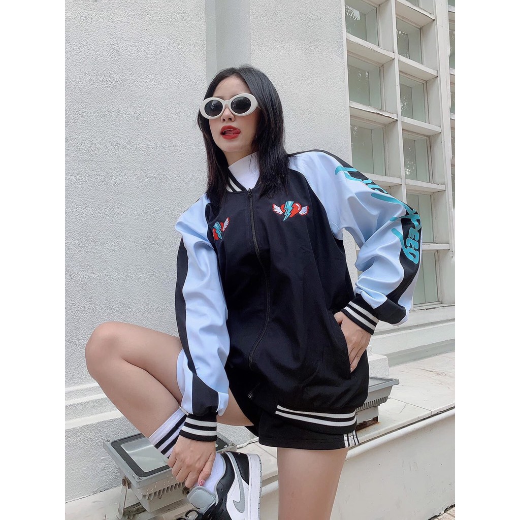 Áo Bomber Jacket BAD HABITS LIGHTSPEED LOVE full tag