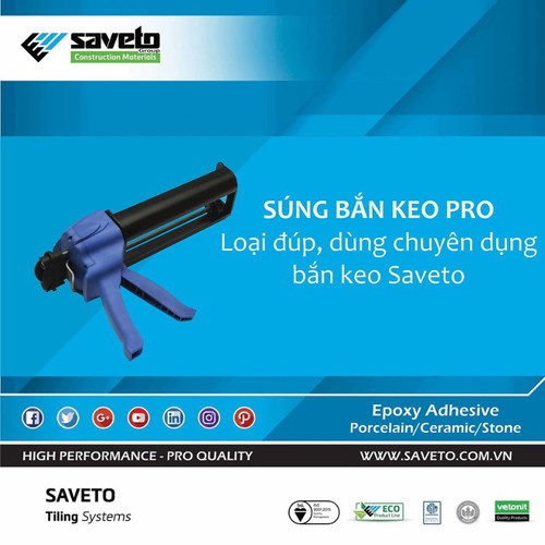 Dung Cụ Bắn Keo Saveto Epoxy 400ml tit lệ 1:1