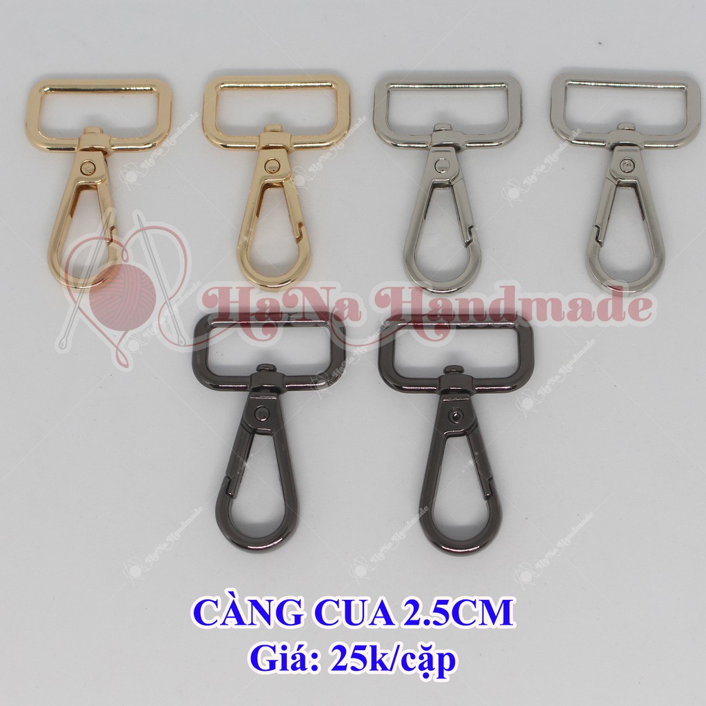 Càng cua 2.5cm gắn túi xách (25k/cặp)