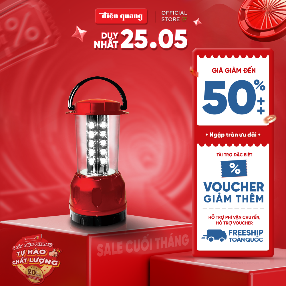 Đèn sạc Led Điện Quang ĐQ PRL01 02765 (4.5w, ánh sáng trắng, cầm tay)