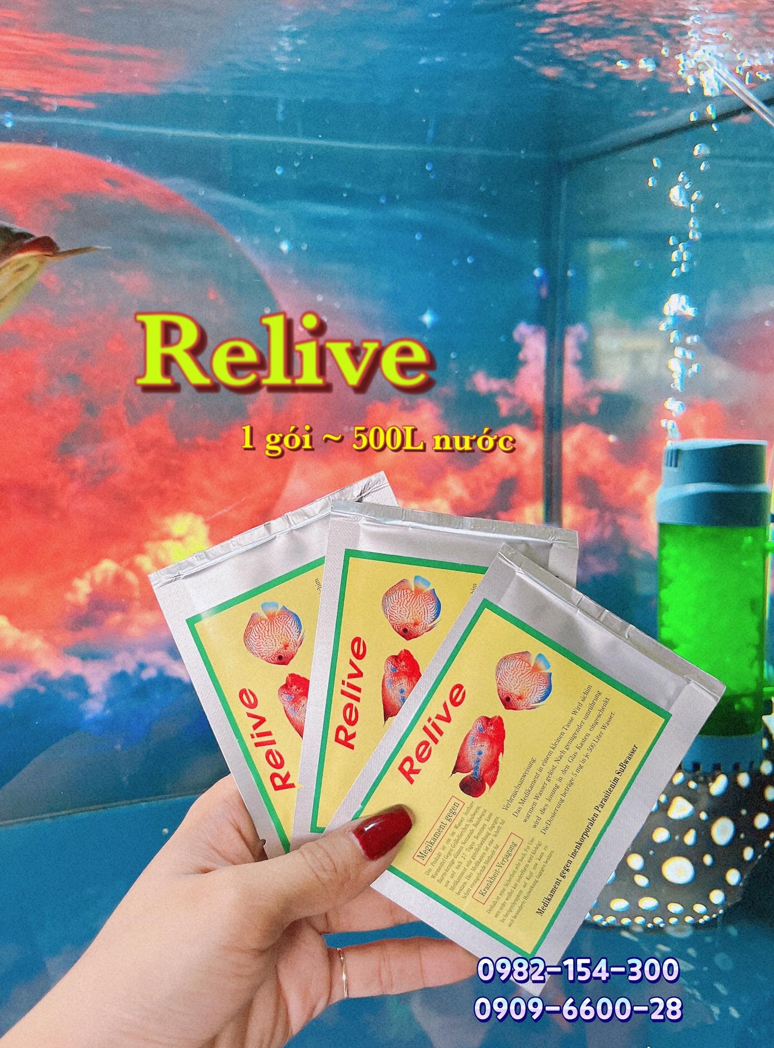 Bột Relive Xử Lý Sình Bụng Phân Trắng cho cá - Hàng Công Ty