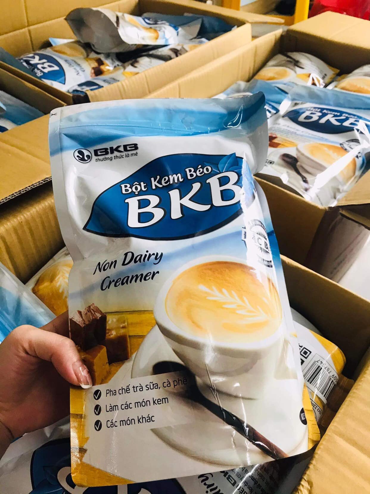 Bột kem béo BKB pha trà sữa thơm ngon túi 1kg