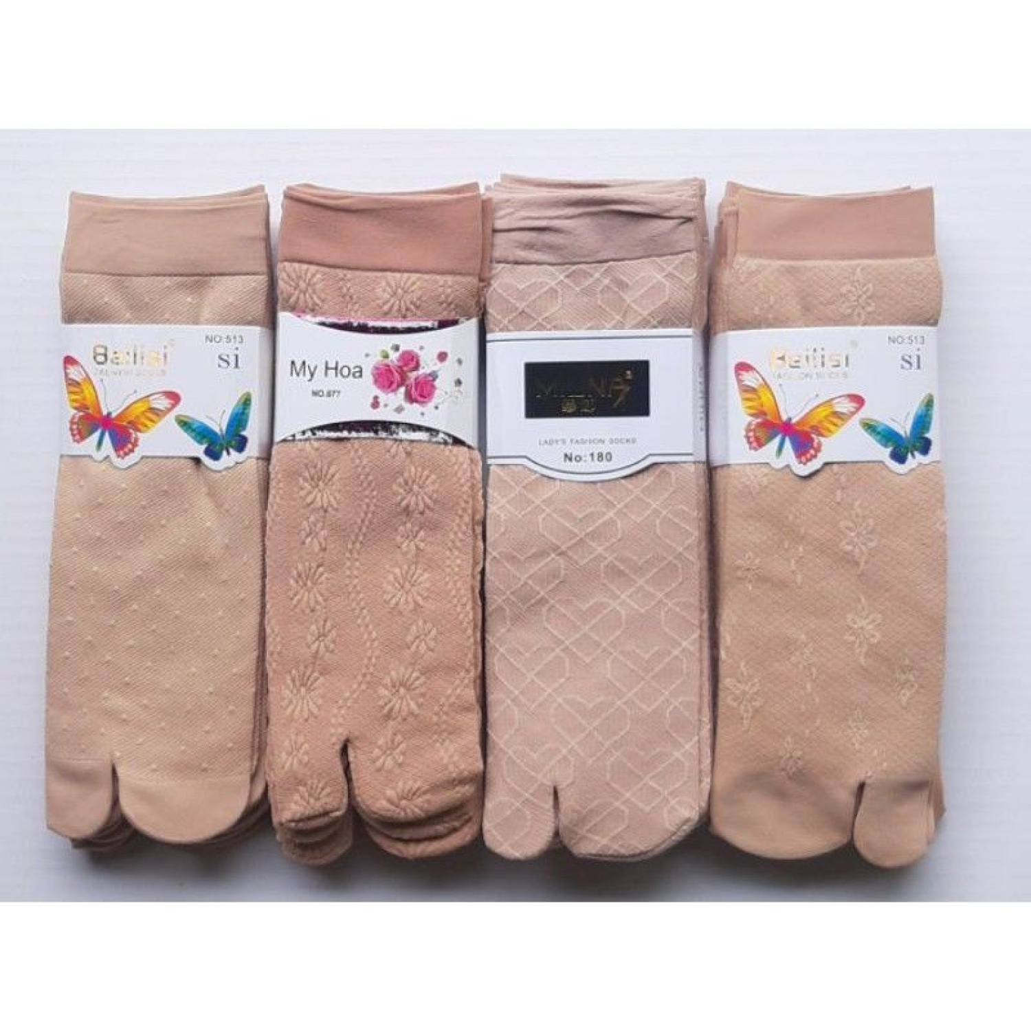 Sỉ 10 đôi vớ tất chân xỏ ngón dầy (vớ xốp tốt)