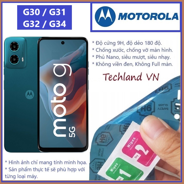Cường Lực Phủ Nano Motorola Moto G30 / G31 / G32 / G34 - Trong Suốt, Không Full Màn, Không Viền Đen