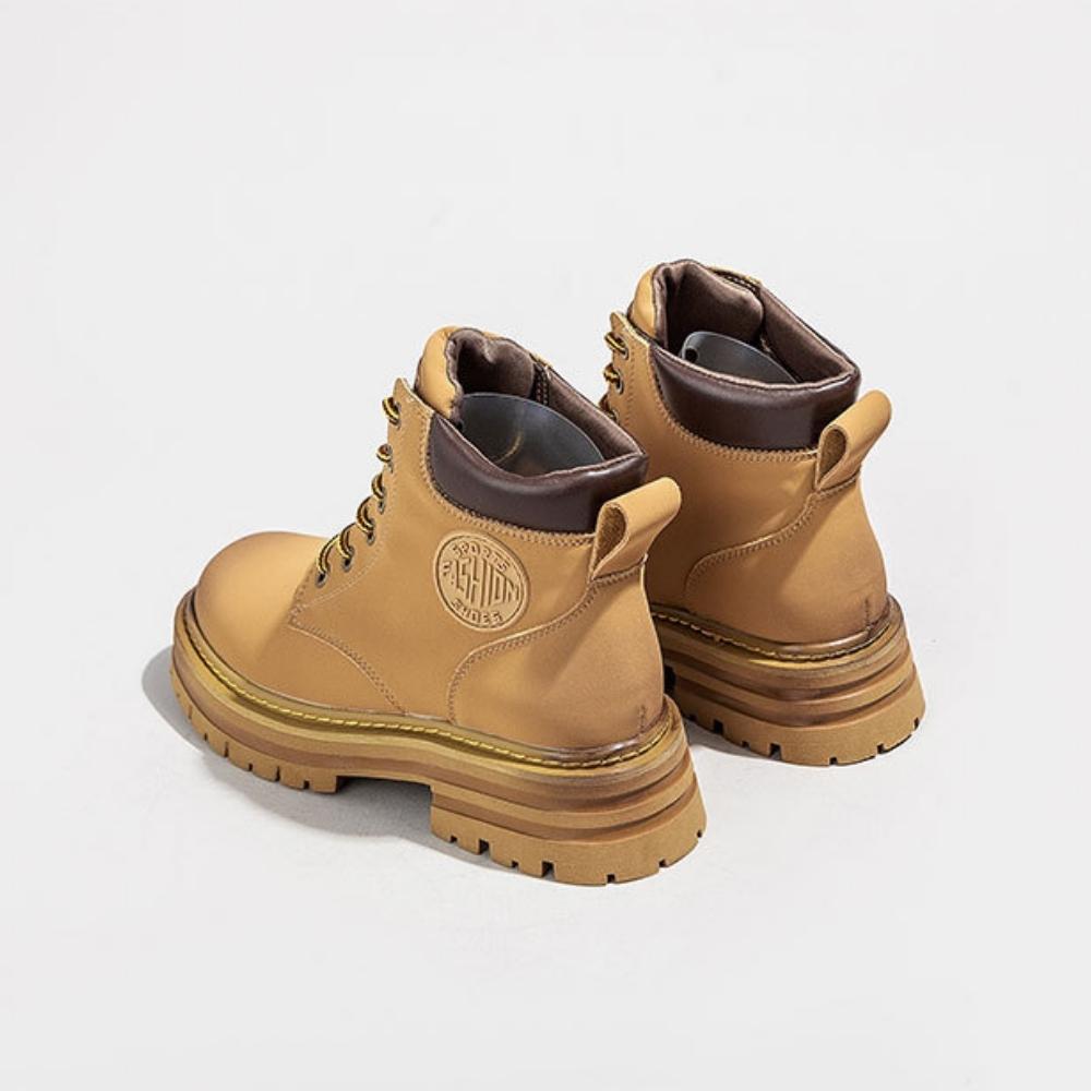 Boot nữ cổ cao giày bốt nữ đế độn phong cách Hàn Quốc
