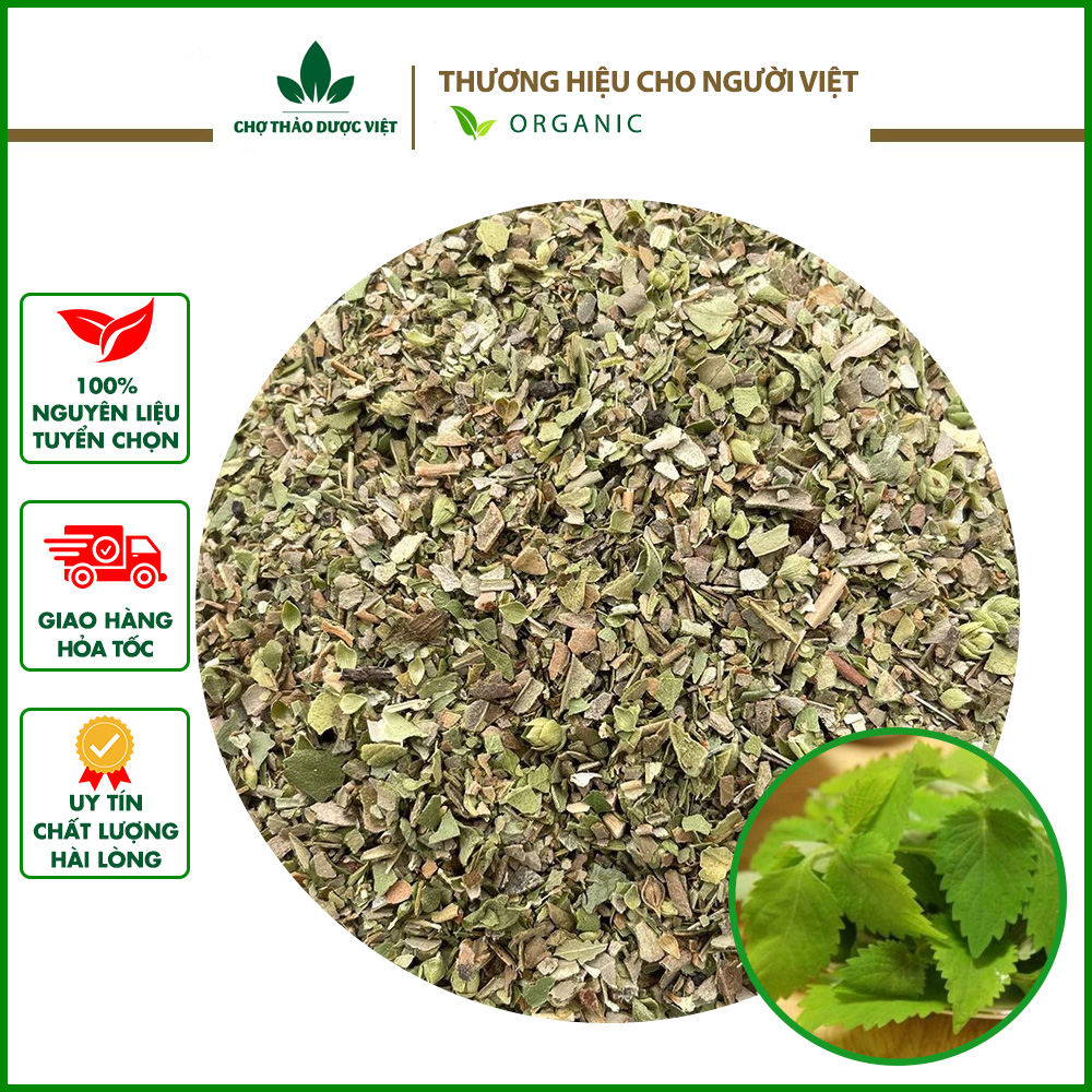 Lá kinh giới khô 100g, không lẫn cành, thơm, sạch, hỗ trợ ngừa cảm cúm, kháng khuẩn, tốt cho hô hấp