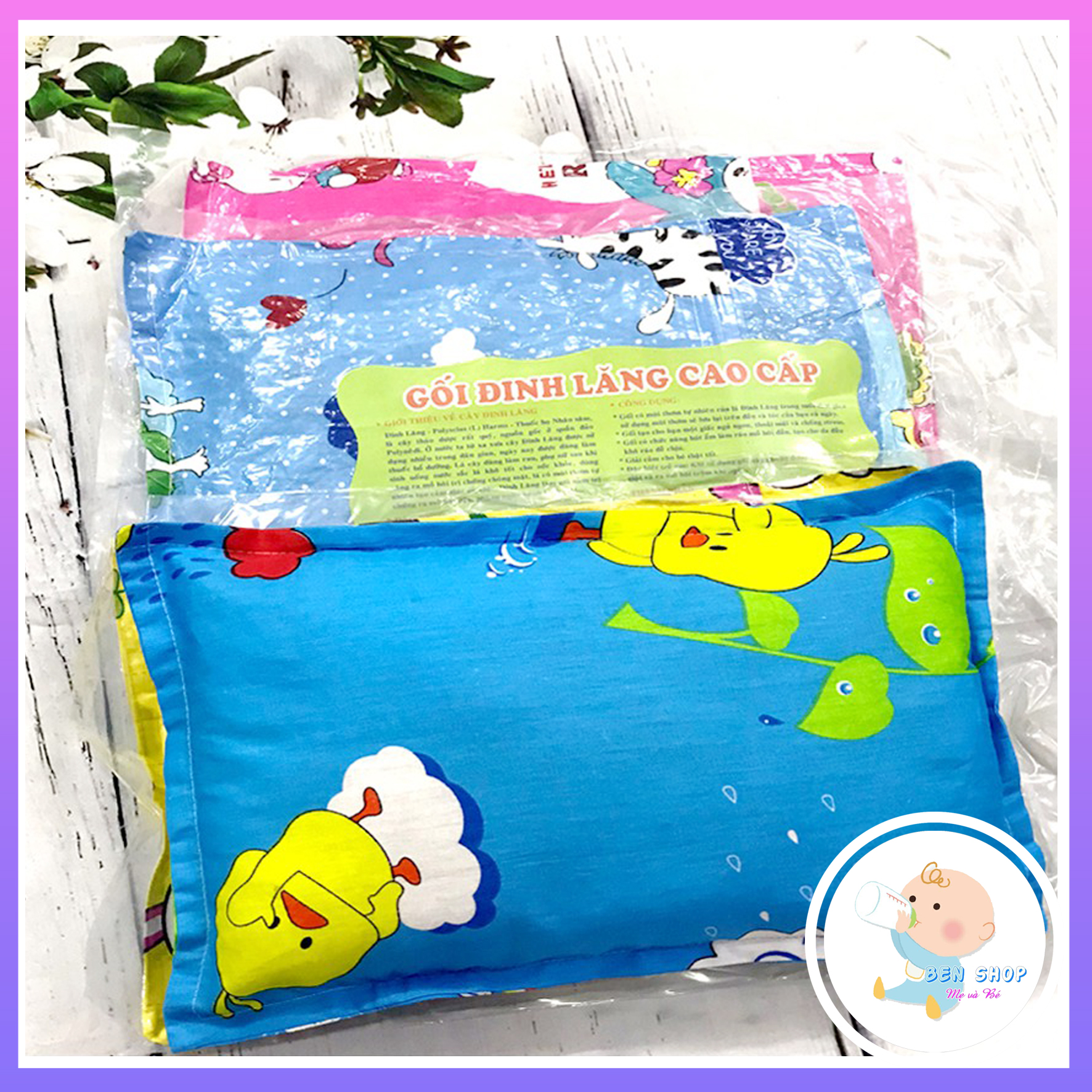 Gối cotton đinh lăng Anh Việt