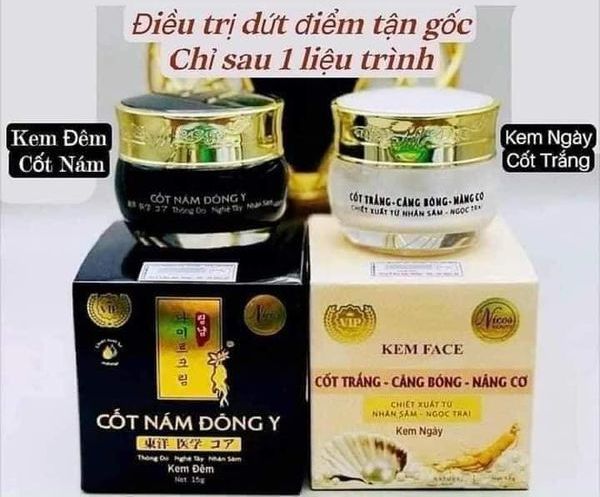 Bộ Kem Face Trắng và Face Cốt Nám Nicos ( mẫu mới)
