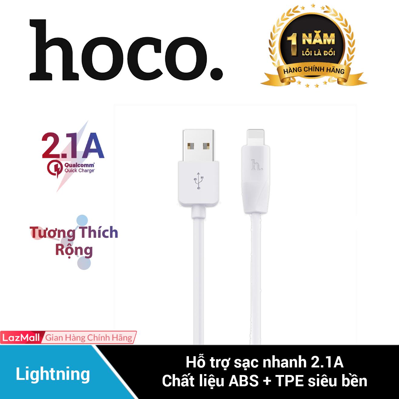 Cáp sạc lightning hoco x1 dành cho iphone/ipad, iphone xs max, iphone 11, iphone 11 pro max, dài 100cm