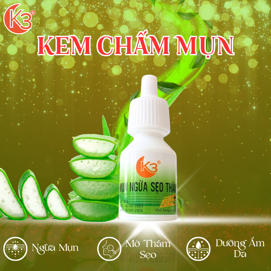 Kem chấm mụn siêu tốc, Ngừa sẹo thâm K3 - 10g
