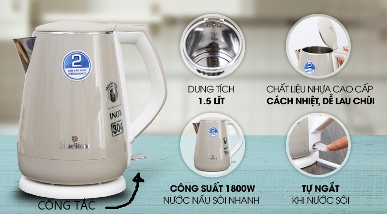 Đế ấm siêu tốc kèm công tắc