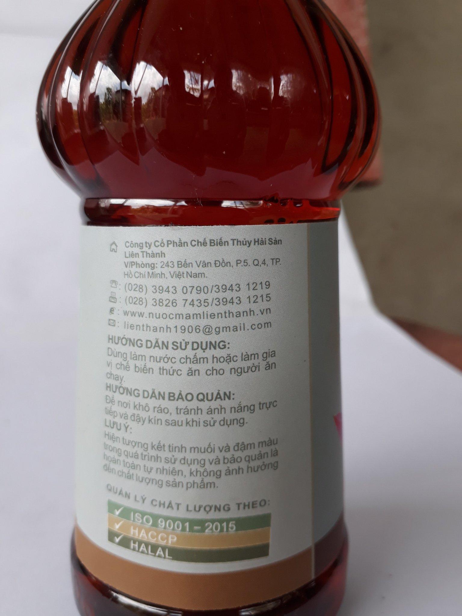 Nước mắm chay từ khóm Liên Thành chai 300ml