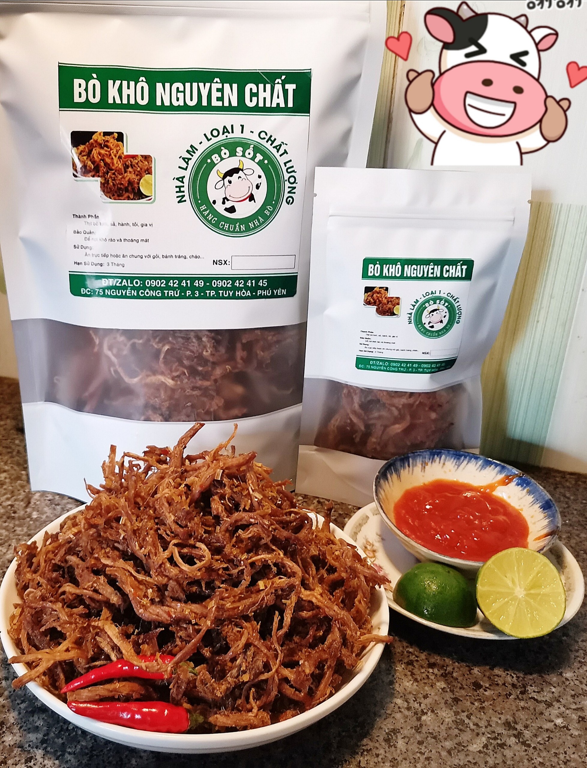 [LOẠI NGON] 100gram KHÔ BÒ XÉ NGUYÊN CHẤT