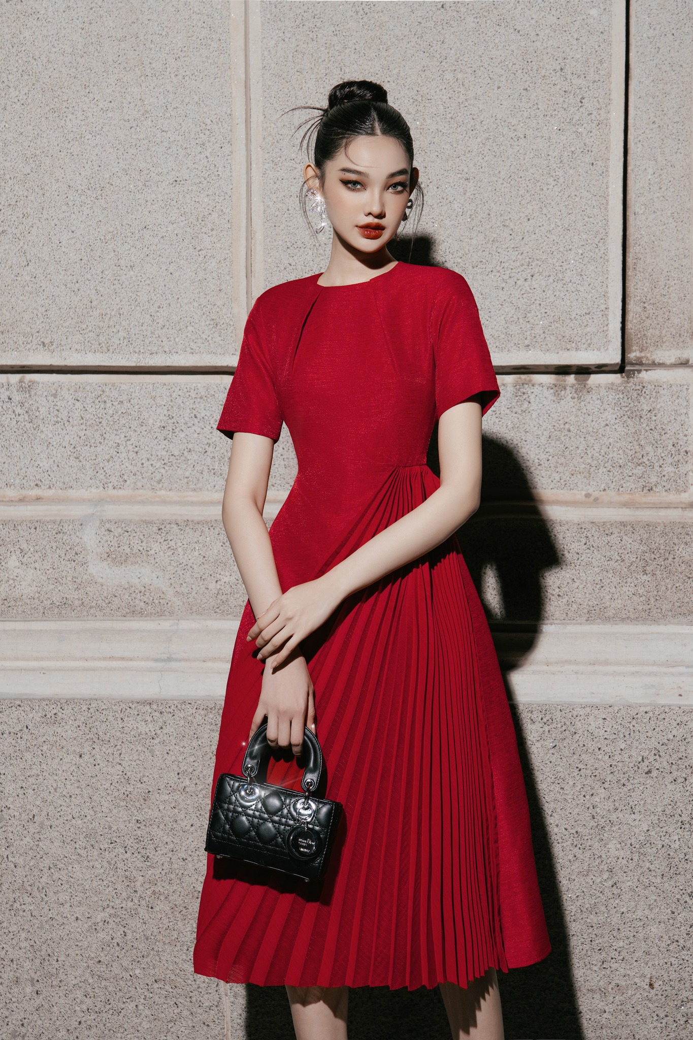 Voucher siêu sale 15% OLV - Đầm Lea Red Dress