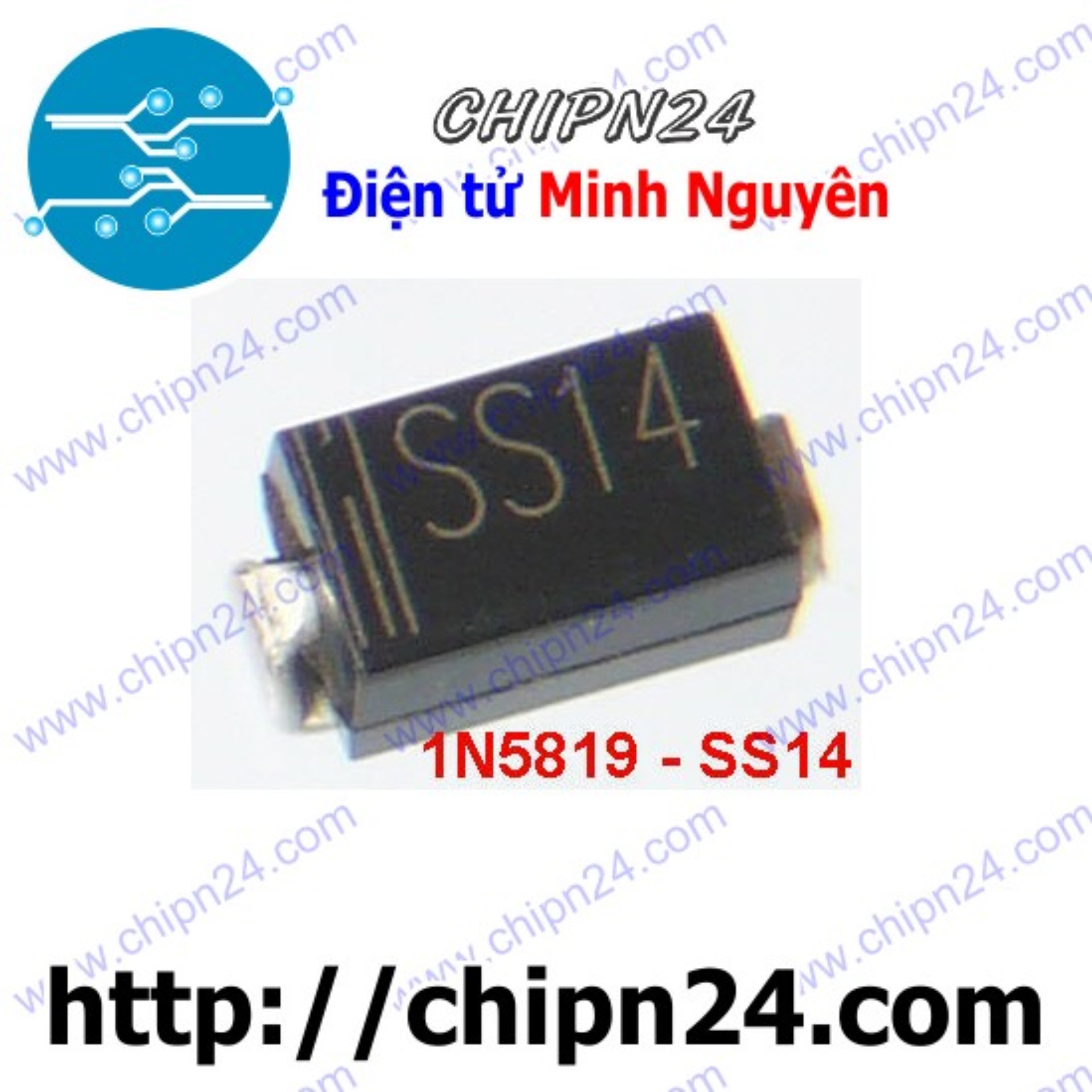 Diode dán ss14 sma 1a 40v 1n5819