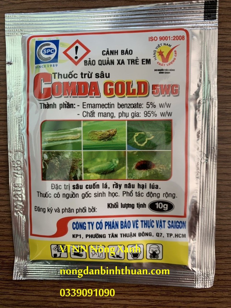 Thuốc Trừ sâu sinh học comda gold 5wg Bộ 5 gói