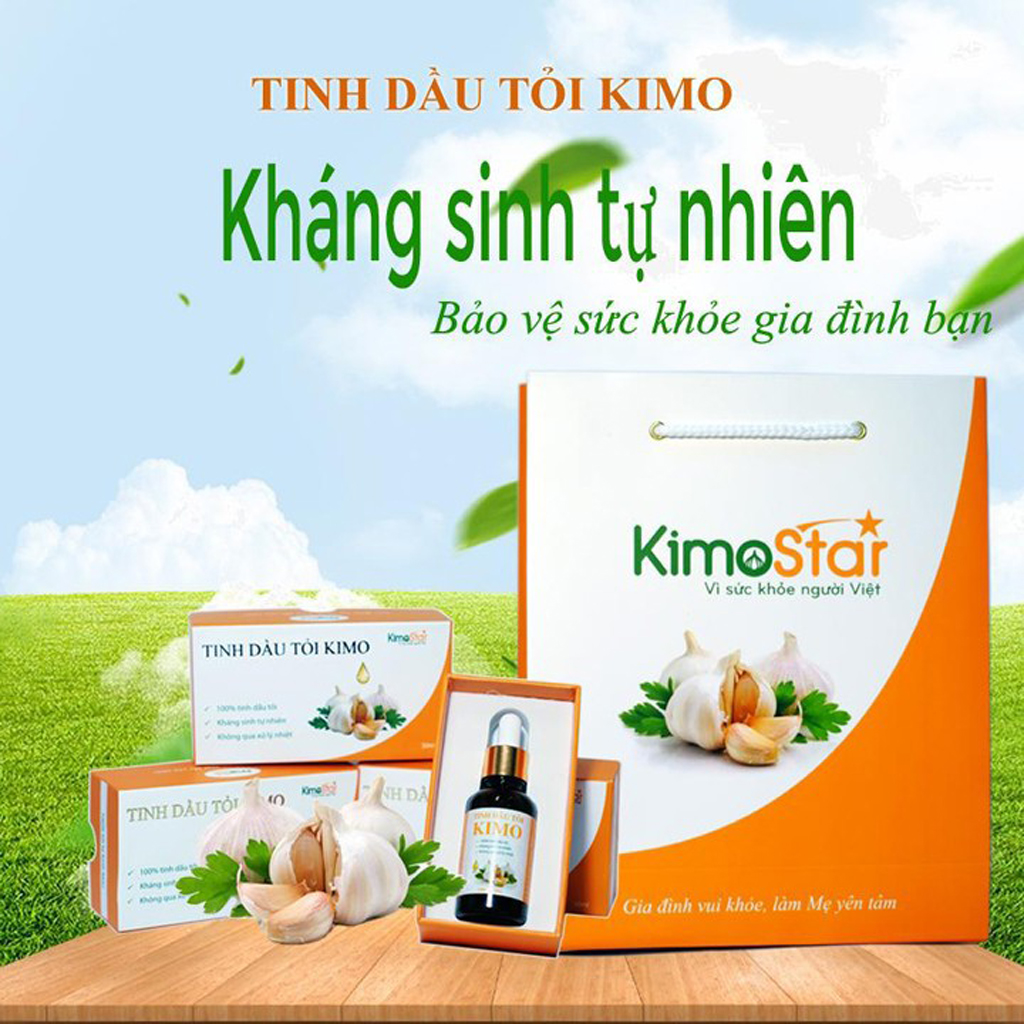 Tinh dầu tỏi Kimo 30ml kháng sinh tự nhiên