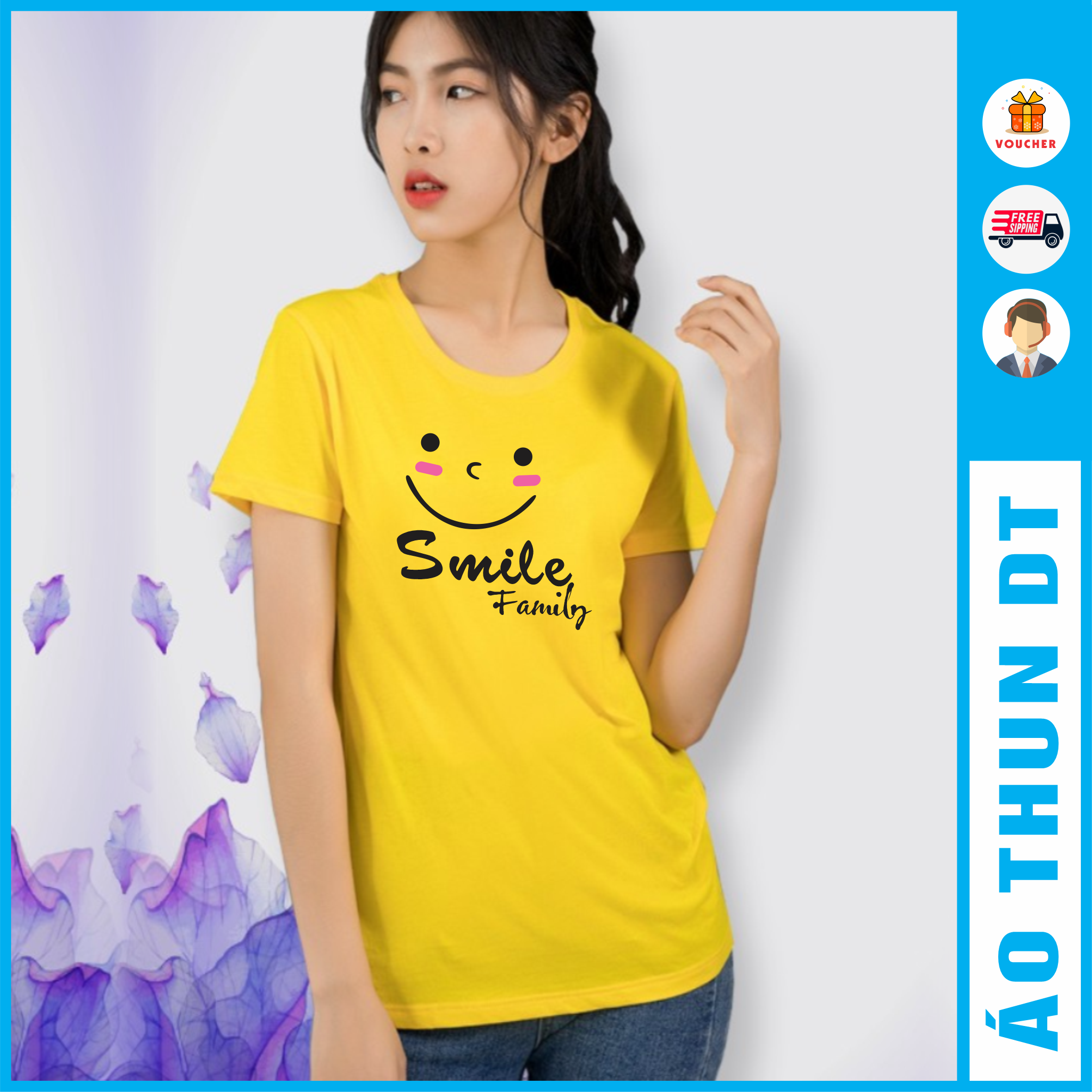 Áo thun gia đình Smile