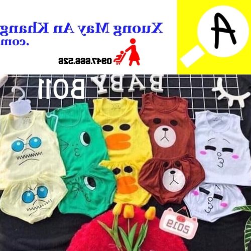 Set 5 bộ áo ba lỗ quần chip cho bé trai (có video và voucher freeship)
