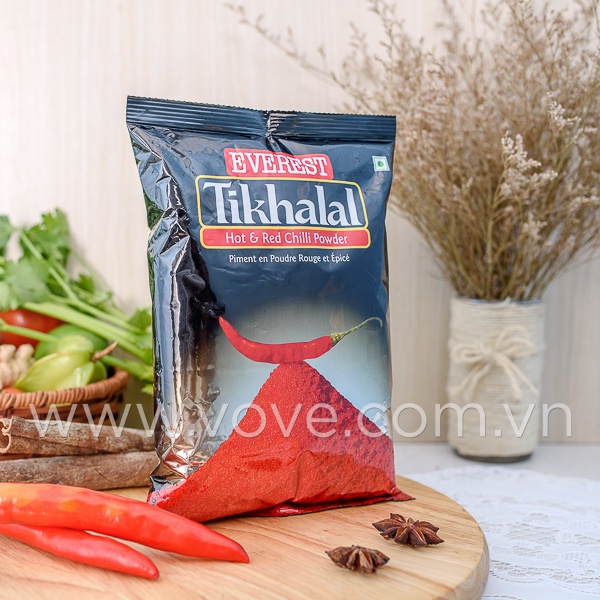 Bột ớt ấn độ everest tikhalal hot & red chilli powder gói 100gr