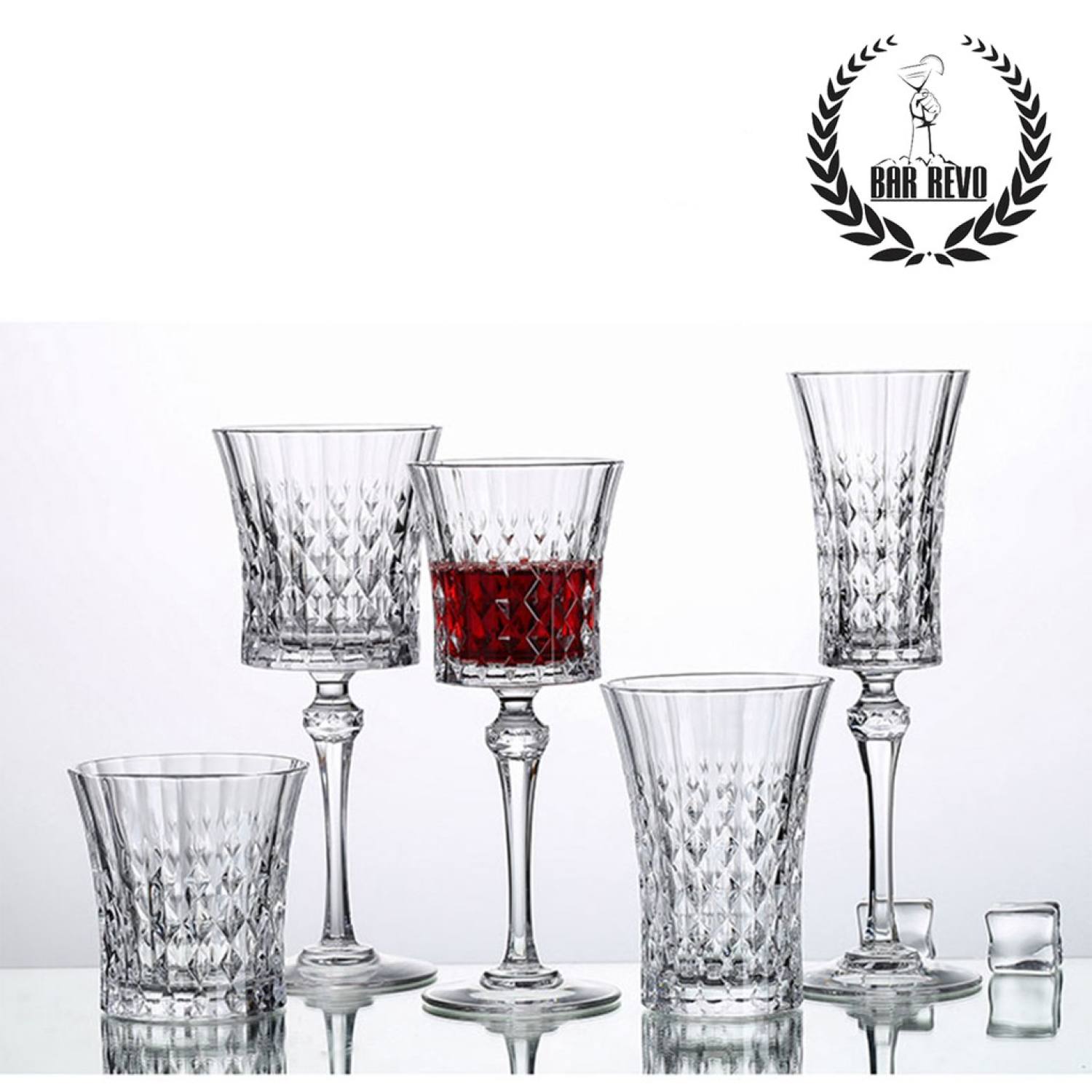 Goblet Glass - Ly Khứa Cạnh - Ly Thủy Tinh