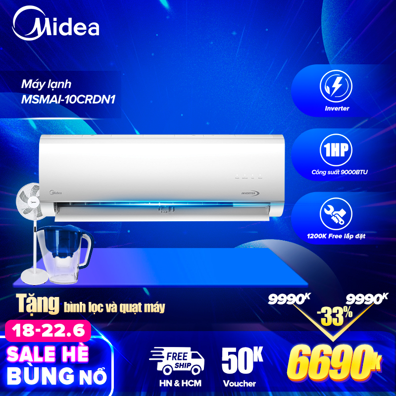 Máy Lạnh Midea 1HP Inverter - Bảo Hành Tại Nhà 3 Năm|ProductId:401