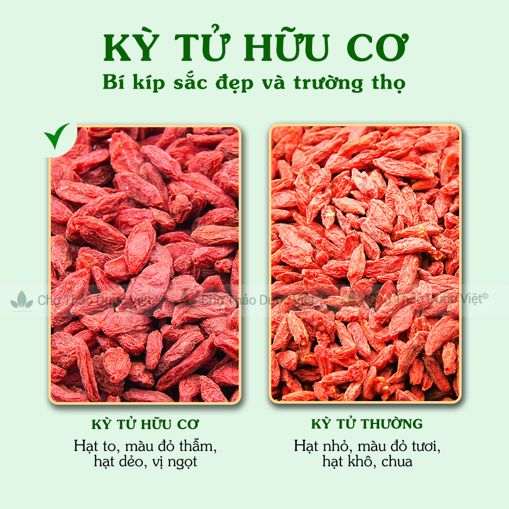 Kỳ tử Ninh Hạ 1kg, trà kỳ tử hữu cơ, hạt to, tròn, màu đỏ đẹp, pha trà, hầm canh, tốt cho sức khỏe