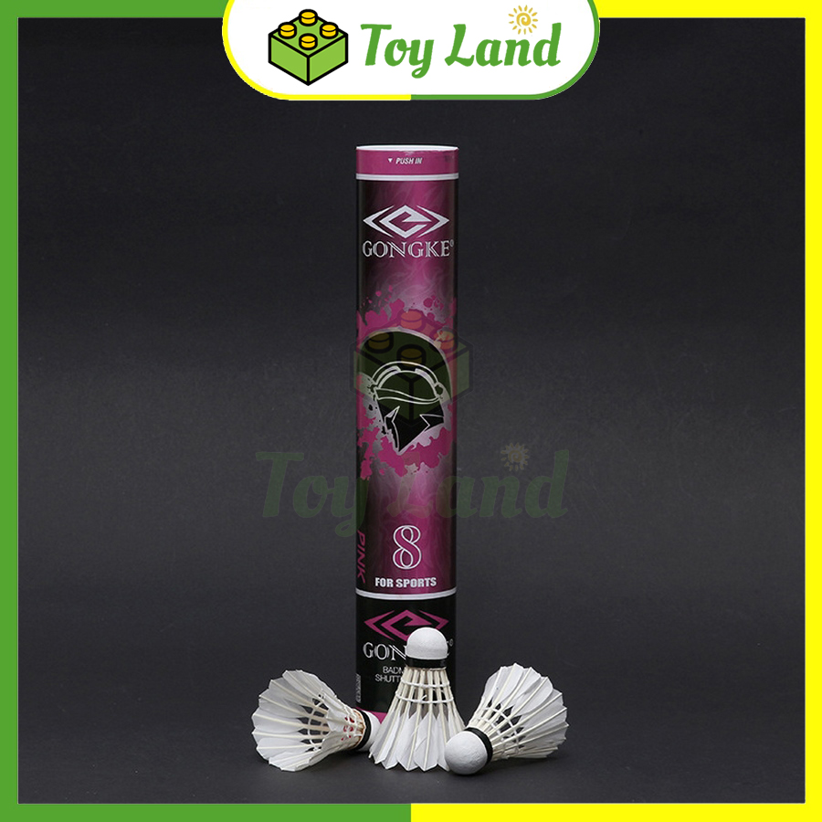Ống cầu lông gongke chính hãng 12 trái cầu lông gong ke chất lượng cao dùng tập luyện thi đấu phụ kiện thể thao