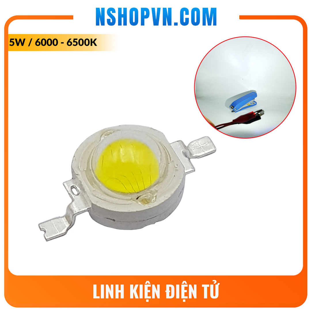 Chip led 5w trắng 6000-6500k