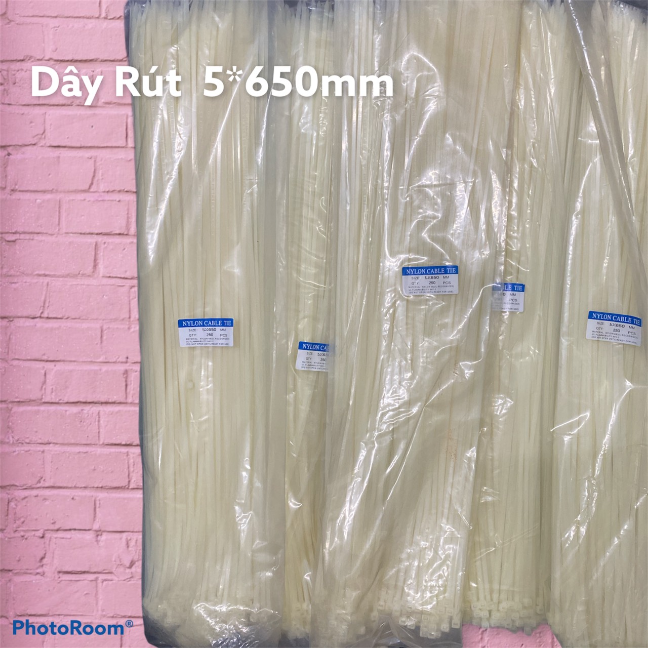 Dây rút nhựa 5*650mm ( ĐÓNG GÓI 1 BỊCH GỒM 250 SỢI DÂY RÚT )