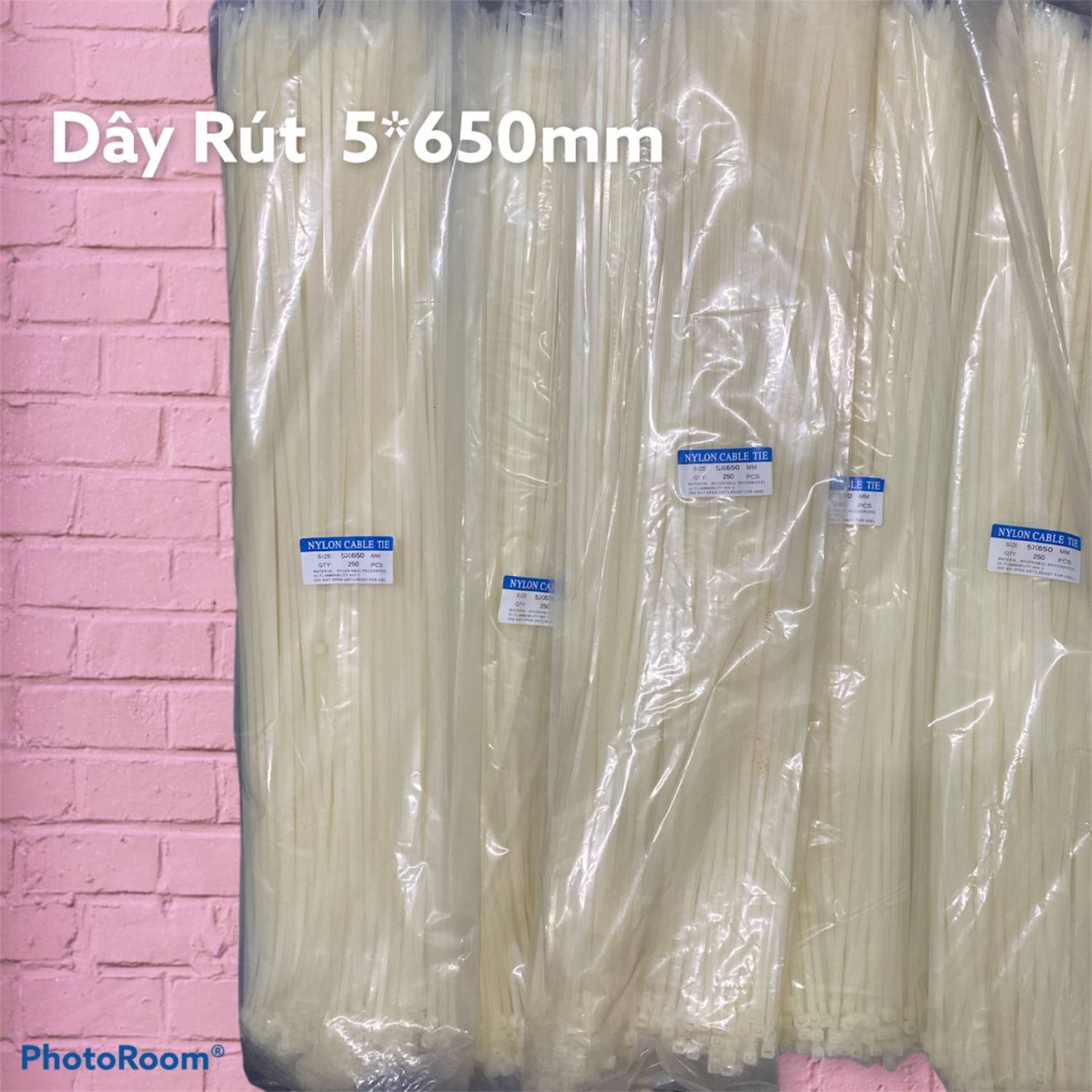 Dây rút nhựa 5*650mm ( ĐÓNG GÓI 1 BỊCH GỒM 250 SỢI DÂY RÚT )