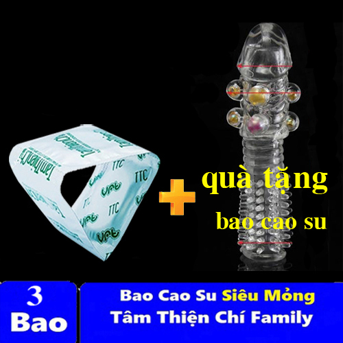 [HCM]Bao cao su Tâm Thiện Chí FAMILY mỏng trơn túi chiếc TTC + Thêm Quà Tặng Bao Cao Su