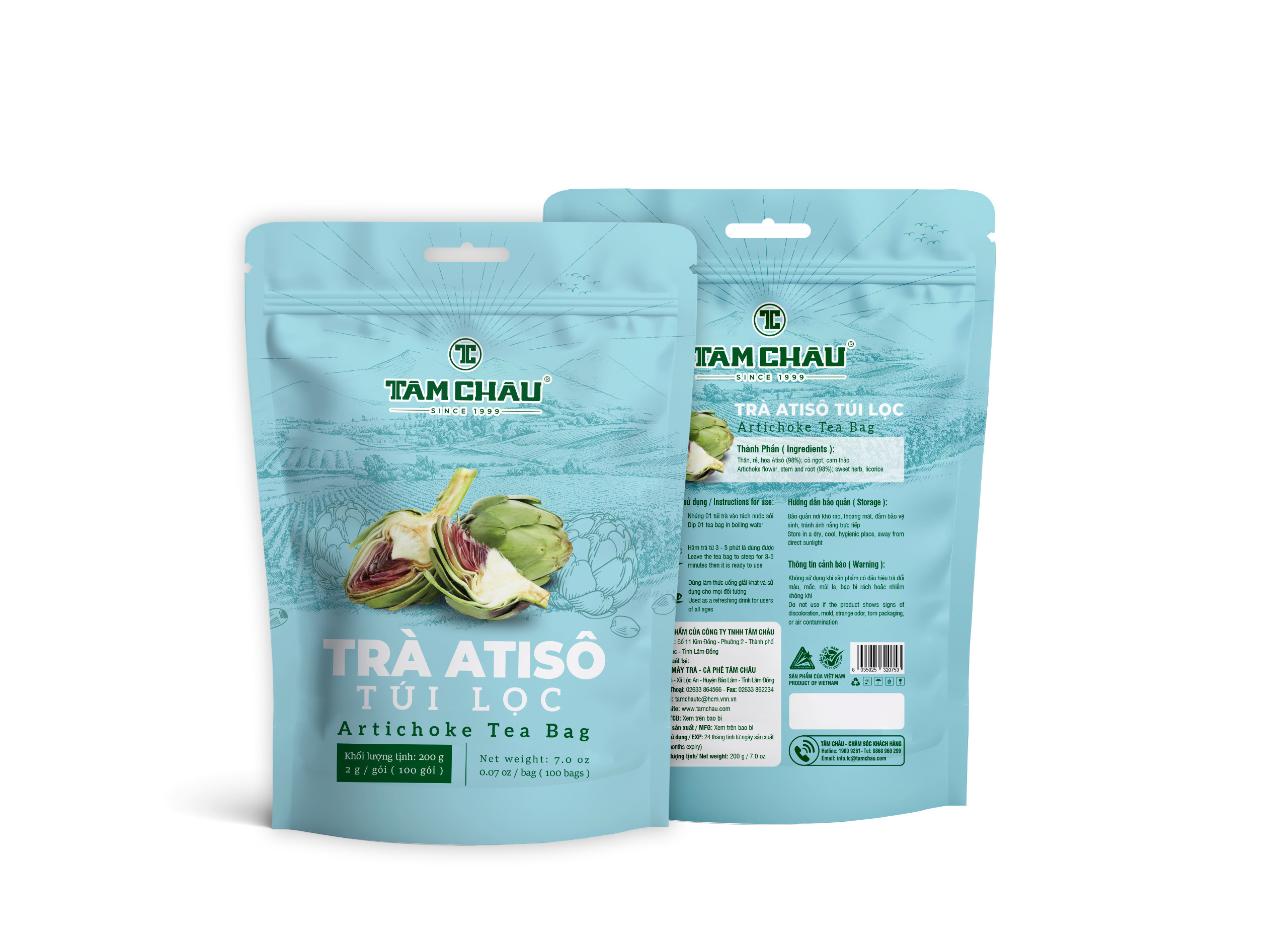 [TÂM CHÂU] Trà Atiso Túi Lọc Phổ Thông 200G