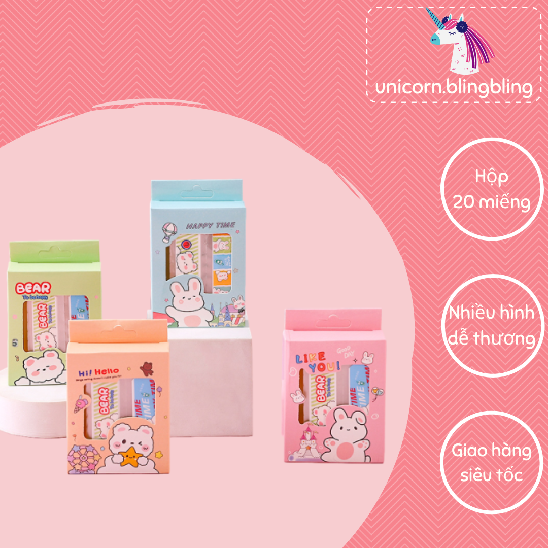 Băng keo cá nhân hình dễ thương hộp 20 cái