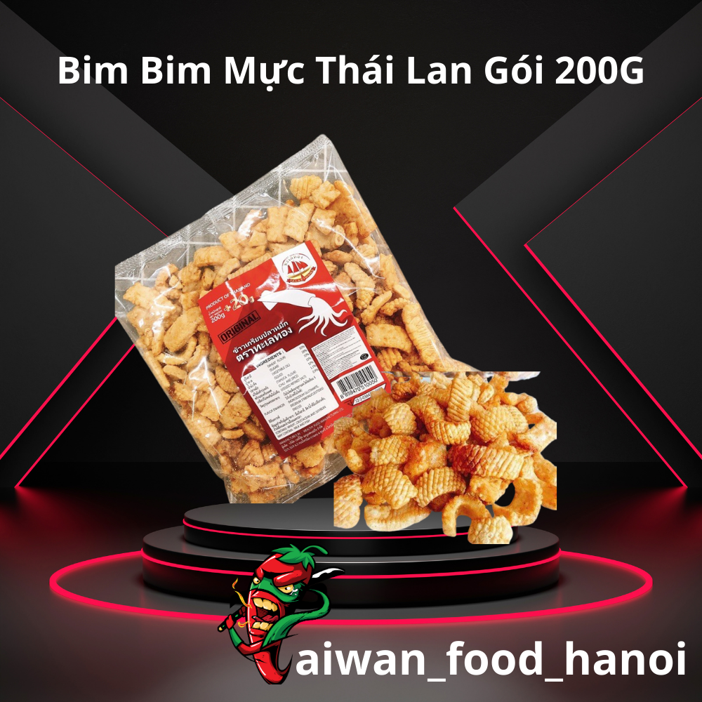 Snack Bim Bim Mực Thái Lan Talaethong - Snack Mực Thái - Gói 200G - Taiwan Foods