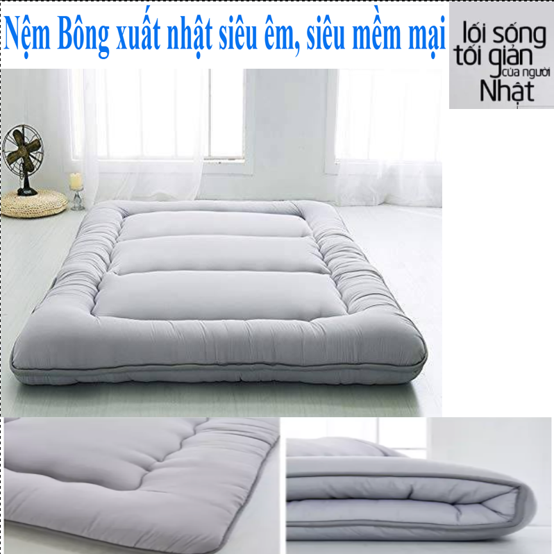 [GIÁ SỐC] Đệm Ngủ Giường,Mềm Ngủ Cho Người Lớn,Nệm Bông Xuất Nhật,Nệm Xuất Nhật Nitori,Nệm Topper Xuất Nhật Cao Cấp Giá Rẻ 1mx2m,Nệm Ngủ Trải Sàn Kiểu Nhật Siêu Êm-Siêu Mềm Cảm Giác Nằm Êm Ái,Thoải Mái Giấc Ngủ Ngon