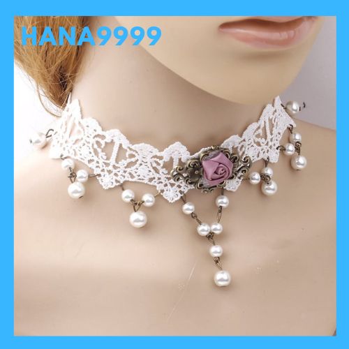 [HCM] necklace female choker rose ruốc lovely attached video