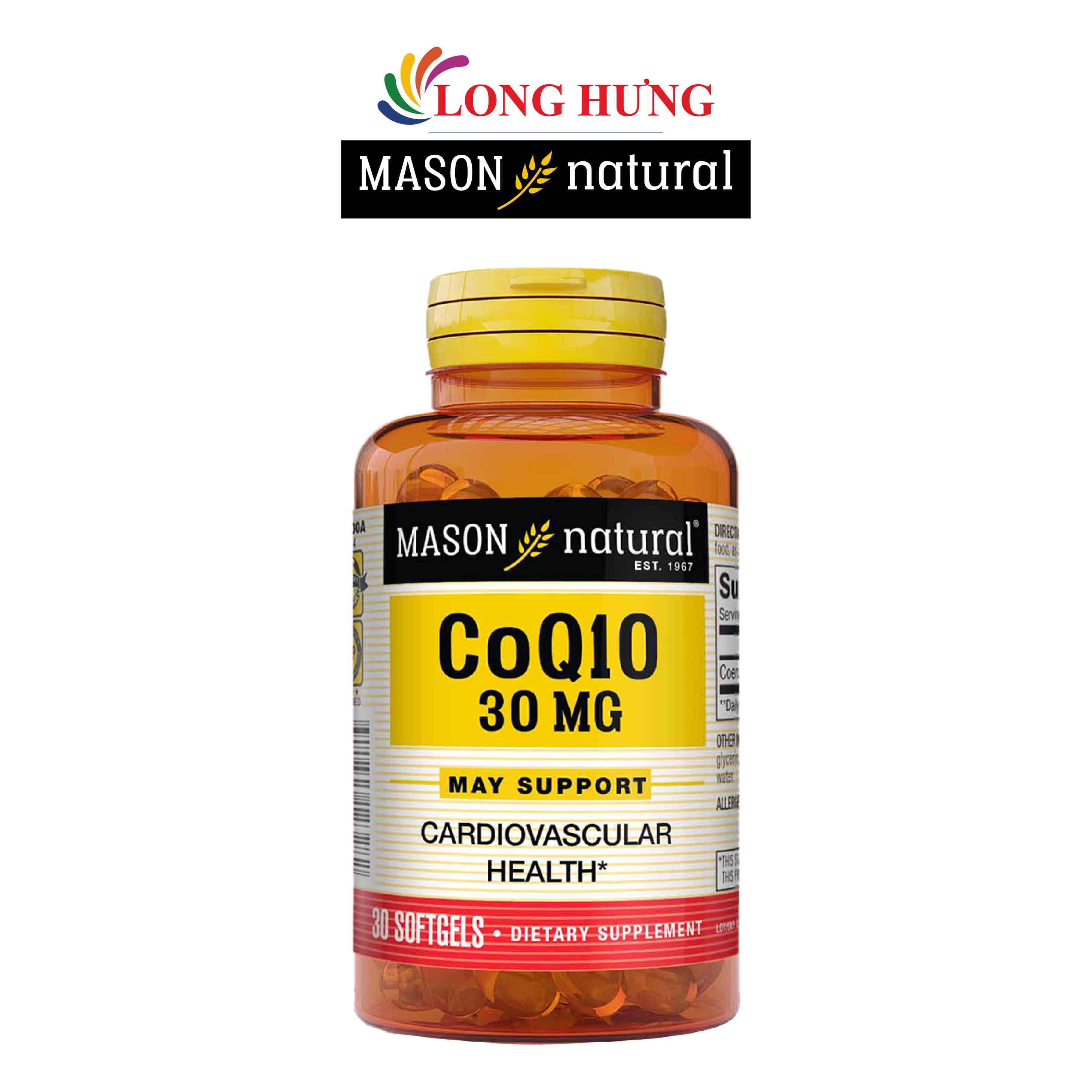 Viên uống Mason Natural CoQ10 30mg hỗ trợ tim mạch 30 viên